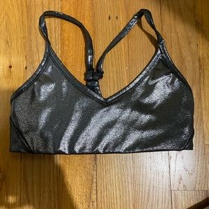 Nike metallic sports bra.